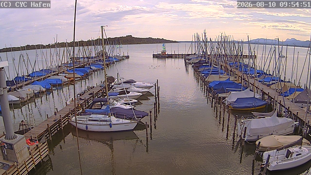 Live-Webcam des Chiemsee Yacht Clubs